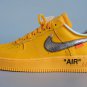 Force 1 Low OFF-WHITE University Gold Metallic Silver