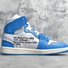 Men's Mens Wmns Jordan 1 Retro High Off-White University Blue UNC Sneakers