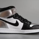 Mens Wmns Jordan 1 Retro High Silver Toe