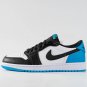 Mens Wmns Jordan 1 Retro Low OG Black Dark Powder Blue