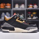 Mens Wmns Jordan 3 Retro Black Cement Gold