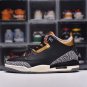 Mens Wmns Jordan 3 Retro Black Cement Gold