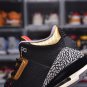 Mens Wmns Jordan 3 Retro Black Cement Gold
