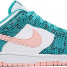 Mens Wmns Dunk Low Washed Teal Snakeskin DR8577 300