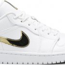 Mens Wmns Air Jordan 1 Retro Low White Metallic Gold CZ4776 100