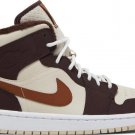 Mens Wmns Air Jordan 1 Mid SE Cream Dark Chocolate DO6699 200