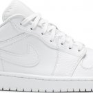 Mens Wmns Air Jordan 1 Low Triple White 553558 130