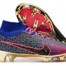 Nike Air Zoom Mercurial Superfly 9 Elite FG - BlueGoldPink