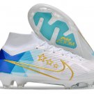 Nike Air Zoom Mercurial Superfly 9 Elite FG Enzo Fernandez - Nuovo WhiteMetallic GoldMulticolor Blue