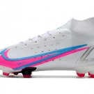 Mercurial Superfly 8 Elite FG White Blue Pink