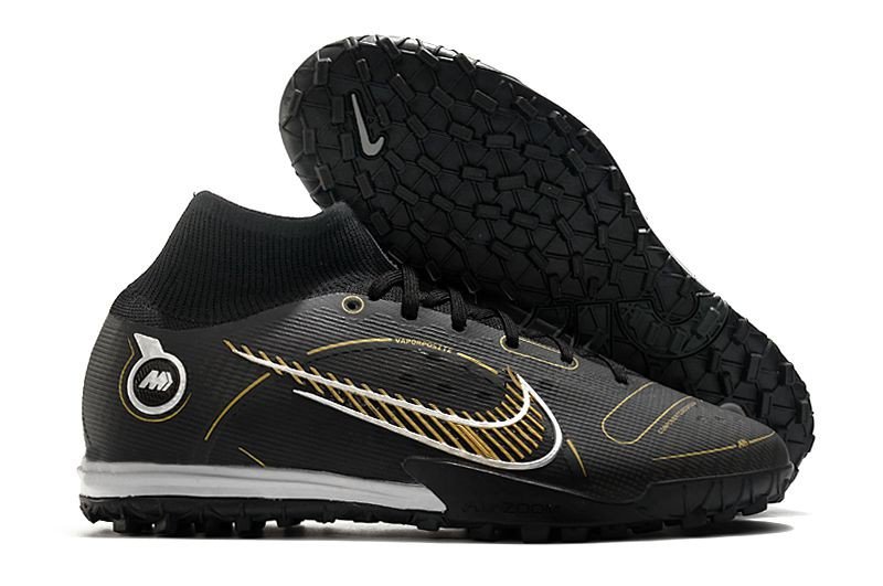 Mercurial Superfly 8 Elite Turf Shadow Pack - Black Metallic Gold Metallic Silver