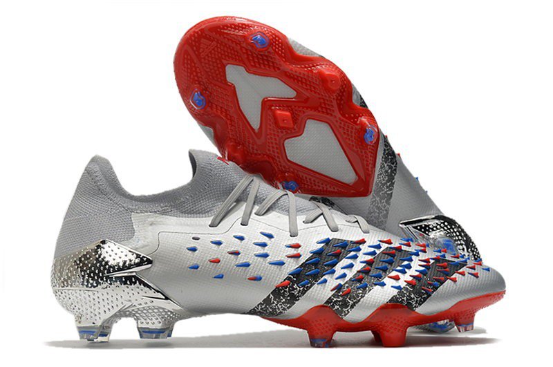 Adidas Predator Freak.1 Low FG Showpiece - Silver  Black  Red  Blue