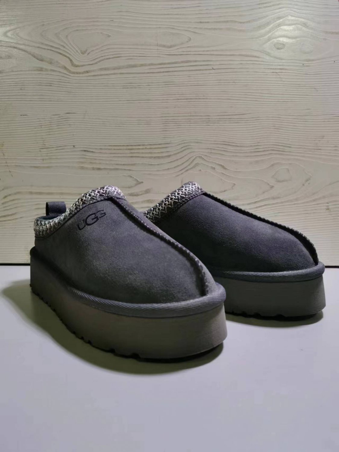 UGG Brand Braid Tazz Platform Slippers