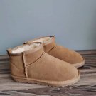 ugg Cow Suede Leather Mini Snow Boots Winter Casual Warm Faux Fur Lined Ankle Outdoor Boots