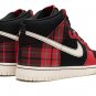 Dunk High 'Plaid - Black_Red'