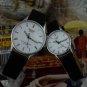 SWIDU Waterproof Couples Lovers Watch Leatheroid Band Analog Quartz Wristwatches