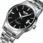 SWIDU Unisex Stainless Steel Band Date Watch Business Analog Quartz WristWatch
