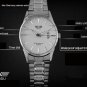 SWIDU Unisex Stainless Steel Band Date Watch Business Analog Quartz WristWatch