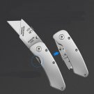 Heavy Utility Knife Box Cutter Stainless Steel Folding Knife with Extra 5 Blades Heavy Utility Knife Box Cutter Stainless Steel Folding Knife with Extra 5 Blades
