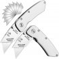 Heavy Utility Knife Box Cutter Stainless Steel Folding Knife with Extra 5 Blades