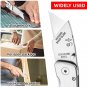 Heavy Utility Knife Box Cutter Stainless Steel Folding Knife with Extra 5 Blades