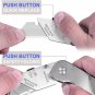 Heavy Utility Knife Box Cutter Stainless Steel Folding Knife with Extra 5 Blades
