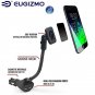 Magnetic Car Mount Phone Holder Gooseneck Cradles Stand with Dual USB Charger
