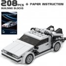 Delorean Time Machine Model Metallic Car Building Bricks Blocks Toy Set Gift Box