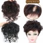 100% Human Hair Toupee Short Curly Topper Women Extended Tail Hairpiece Top Wigs