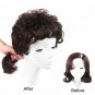 100% Human Hair Toupee Short Curly Topper Women Extended Tail Hairpiece Top Wigs
