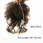 100% Human Hair Toupee Short Curly Topper Women Extended Tail Hairpiece Top Wigs