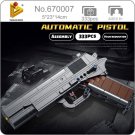 1:1 M 1911 Automatic Pistol Model Building Blocks Set Puzzle Bricks Toys 333Pcs