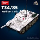 WW2 Military T34-85 Medium Tank Model Building Blocks Soldier Figures Bricks Toy WW2 Military T34-85 Medium Tank Model Building Blocks Soldier Figures Bricks Toy