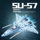 SU57 Fighter Aircraft Building Blocks Military MOC Brick Toys DIY Model 1456pcs
