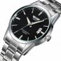 SWIDU Mens Business Stainless Steel Band Date Luxury Analog Quartz Wrist Watch