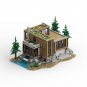 MOC Modern House Forest Villa with Interior Building Blocks Set Model Bricks Toy