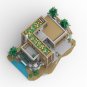 MOC Modern House Forest Villa with Interior Building Blocks Set Model Bricks Toy