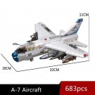 A-7 Fighter Jet Attack Aircraft Building Blocks Military MOC Bricks Model Toys