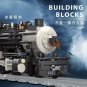 City Steam Train Cargo Railway Station Model Building Blocks Set MOC Bricks Toys