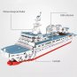 Survey Vessel Warship Building Blocks Military MOC Bricks DIY Model Kids Toy Set
