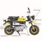 Mini Motorbike Motorcycle Building Blocks Set MOC Bricks DIY Model Kids Toy Kit
