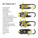 20 In 1 Stainless Steel Screwdriver Wrench Opener Keychain EDC Pocket Multi Tool 20 In 1 Stainless Steel Screwdriver Wrench Opener Keychain EDC Pocket Multi Tool