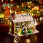 Snow Village House Model Building Blocks Toy w/ Light MOC Bricks Christmas Gifts
