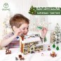 Snow Village House Model Building Blocks Toy w/ Light MOC Bricks Christmas Gifts