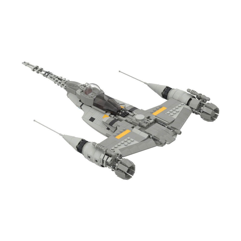 Din Djarin's N-1 Starfighter Model Building Blocks Set 603pcs MOC Brick Kit Toy