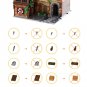 Street Modular Building Blocks Set for Balcony of European Town House Bricks Toy