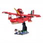 MOC Red Seaplane Model with Stand Building Block Set 2340pcs Brick Toy