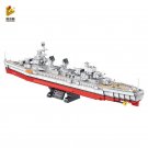 WW2 Fletcher Class Destroyer Building Blocks MOC Military Brick Battleship Model