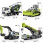 City Engineering Mixer Crane Excavator Building Blocks Vehicle Model Bricks Toys