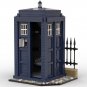 Blue Telephone Booth Model Building Blocks Call Box MOC Bricks Toys Collection